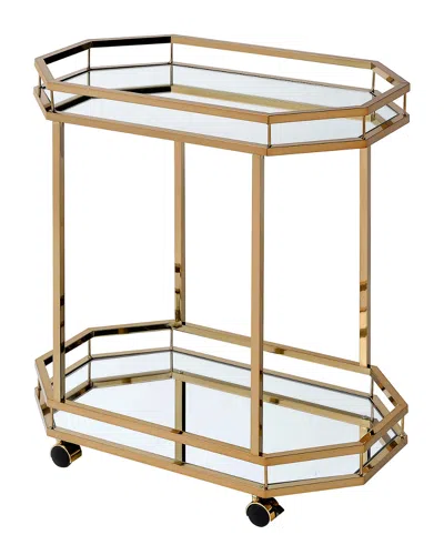 Acme Furniture Lacole Serving Cart In Gold
