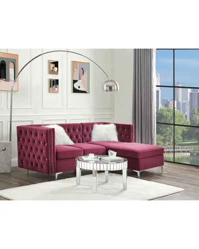 Acme Furniture Modular In Burgundy