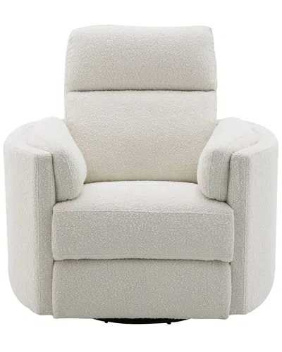 Acme Furniture Sagen Glider Recliner With Swivel In White