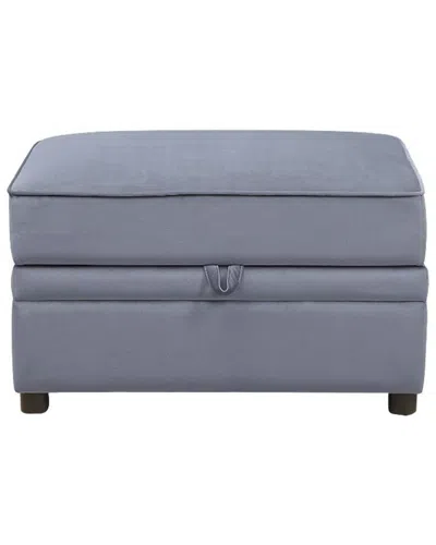 Acme Furniture Storage Ottoman In Blue