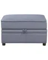 Acme Furniture Storage Ottoman In Gray