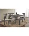 Acme Furniture Wallace Bench In Weathered Gray