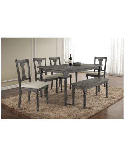 Acme Furniture Wallace Bench In Weathered Gray