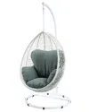 Acme Furniture White Fabric Hanging Chair
