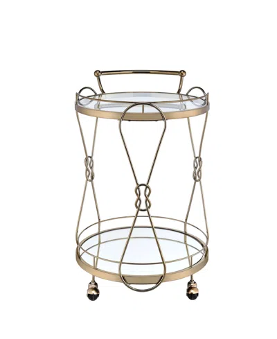Acme Furniture Zekera Serving Cart In Champagne