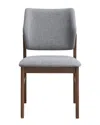 Acme Gilsea Side Chair (set-2), Fabric, Brown Pu &