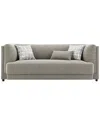 Acme Glenda Sofa W/3 Pillows, Gray Chenille In Gray