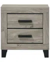 Acme Mari Nightstand, Light Gray In Gray