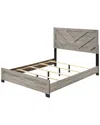Acme Mari Queen Bed, Light Gray