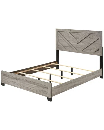 Acme Mari Queen Bed, Light Gray