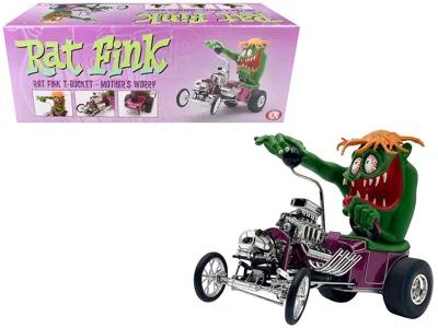 Acme Rat Fink T-bucket "mother's Worry" Purple Metallic With Figure Limited Edition To 516 Pieces Worldwi In Multi