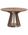 Acme Seda Round Dining Table In Brown