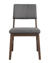 Acme Seda Side Chair (set-2), Gray Corduroy & Waln