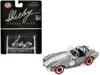 Acme Shelby Cobra 427 S/c Raw Metal With White Stripes And Red Tires "shelby Collectibles" Series 1/64 Di In Multi
