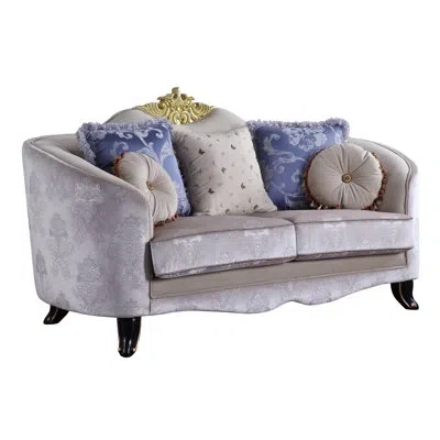 Acme Sheridan 76" Round Arm Loveseat In Purple