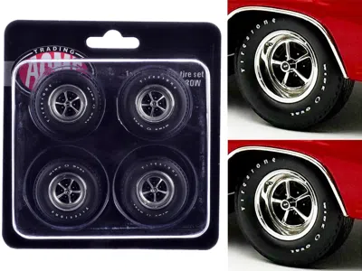 Acme Super Sport Wheel And Tire Set Of 4 Pieces From "1970 Chevrolet Chevelle Ss" For 1/18 Scale Models B In Black