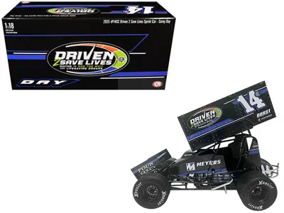 Acme Winged Sprint Car #14cc Corey Day (blue Version) "driven 2 Save Lives" Jason Meyers Racing (2025) 1/ In Multi