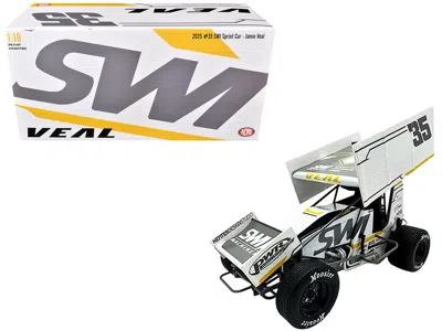 Acme Winged Sprint Car #35 Jamie Veal "swi Earthworks" White (2025) 1/18 Diecast Model Car By
