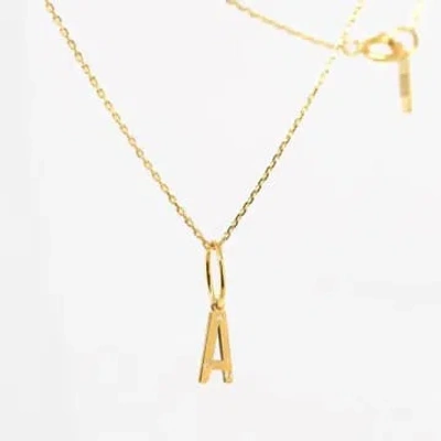 Acmée Collar Letter "a" Eternity In Gold