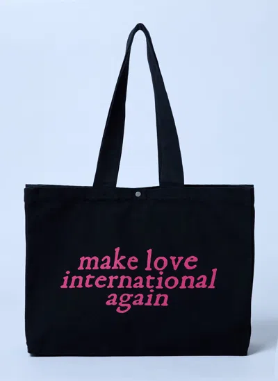 Acmh X Love International Logo Motif Tote Bag In Black