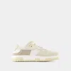 Acne Studios + Net Sustain Suede-trimmed Perforated Cracked-leather Sneakers In White