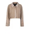 Acne Studios 100% Cotton Coat In Neutral