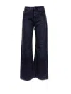 Acne Studios Logo Patch Wide-leg Jeans In Black