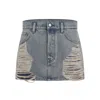 Acne Studios Ripped Denim Mini Skirt