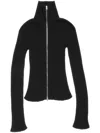 Acne Studios Koton Zip Cotton Rib Cardigan