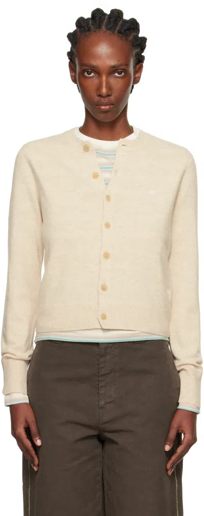 Acne Studios ベージュ ヤクウール フィット カーディガン In Yellow