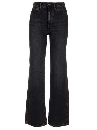 Acne Studios 5-pocket Denim Loose Fit High-waisted Jeans In Black