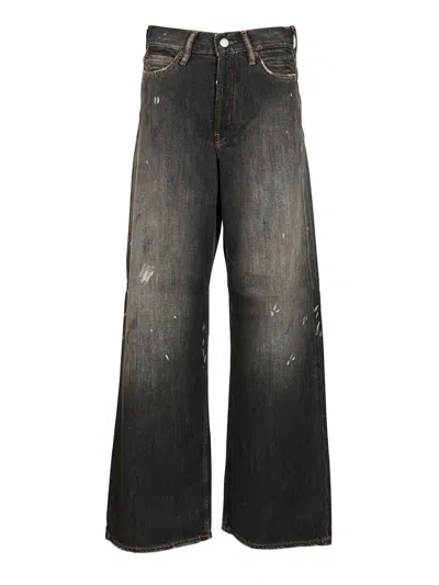 Acne Studios 1981 Black Trafalgar Trousers Black In Burgundy