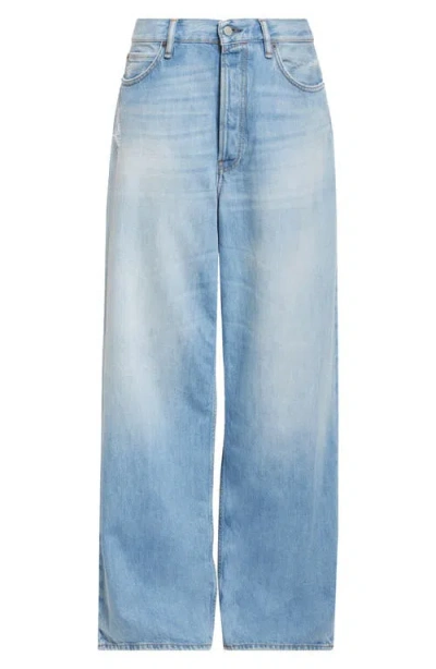 Acne Studios 1981 Distressed Baggy Fit Jeans In Light Blue 228