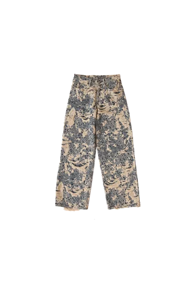 Acne Studios 1981 Distressed Monogram Jeans In Multi
