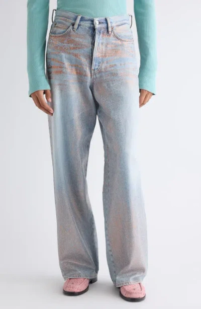 Acne Studios 1981 Glitter Loose Fit Jeans In Blue