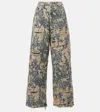 Acne Studios 1981 Monogram Distressed Wide-leg Jeans