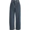 Acne Studios 1981 Monogram Jacquard Baggy Wide Leg Jeans In Blue/black