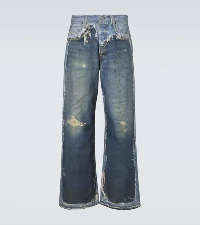 Acne Studios 1981 Trompe L'ail Wide-leg Jeans In Blue