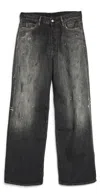 Acne Studios 1981 U Black Trafalgar Loose Fit Jeans Black In Black