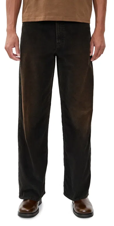 Acne Studios 1981 U Corduroy Loose Fit Pants Black In Brown