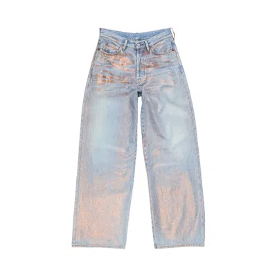 Pre-owned Acne Studios 1981 U Glitter Dawn Jeans 'rose Copper/light Blue' | Men's Size M In Brown