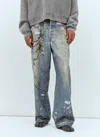 Acne Studios 1981m Wide-leg Printed Jeans In Blue