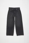 Acne Studios Vintage Black Wide-leg Denim Pants In 900 Black