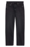 Acne Studios Distressed Organic High-rise Wide-leg Jeans In Black