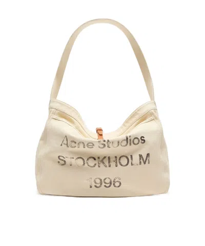 Acne Studios 1996logo Crossbody Tote In Neutral
