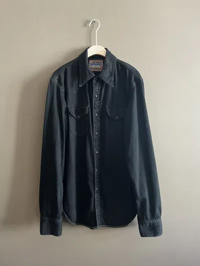 Pre-owned Acne Studios 2001 Overdyed Denim Shirt In Black