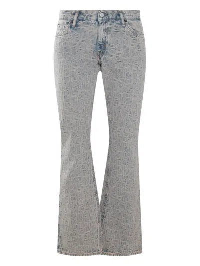 Acne Studios 2005 Low Waist Straight Denim Jeans In Light Blue