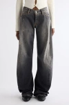 Acne Studios 2006 Black Trafa Paint Splatter Baggy Wide Leg Jeans In Black