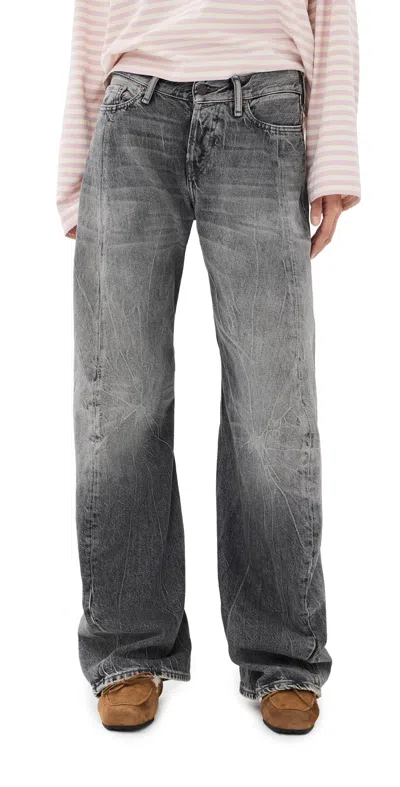 Acne Studios 2006 Relaxed Fit 5 Pocket Denim Jeans Washed Black In Gray