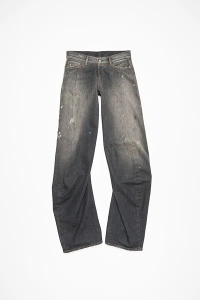 Acne Studios Wide-leg Denim Jeans In Black